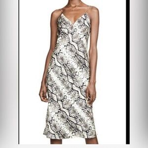 Cami NYC The Raven Snake-print Silk Slip Dress